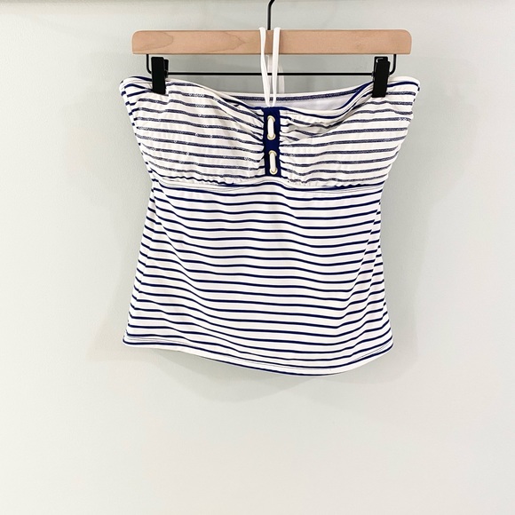 Sperry Topsider Tie Neck Tankini Bathing Suit Top Size Large - Picture 1 of 5